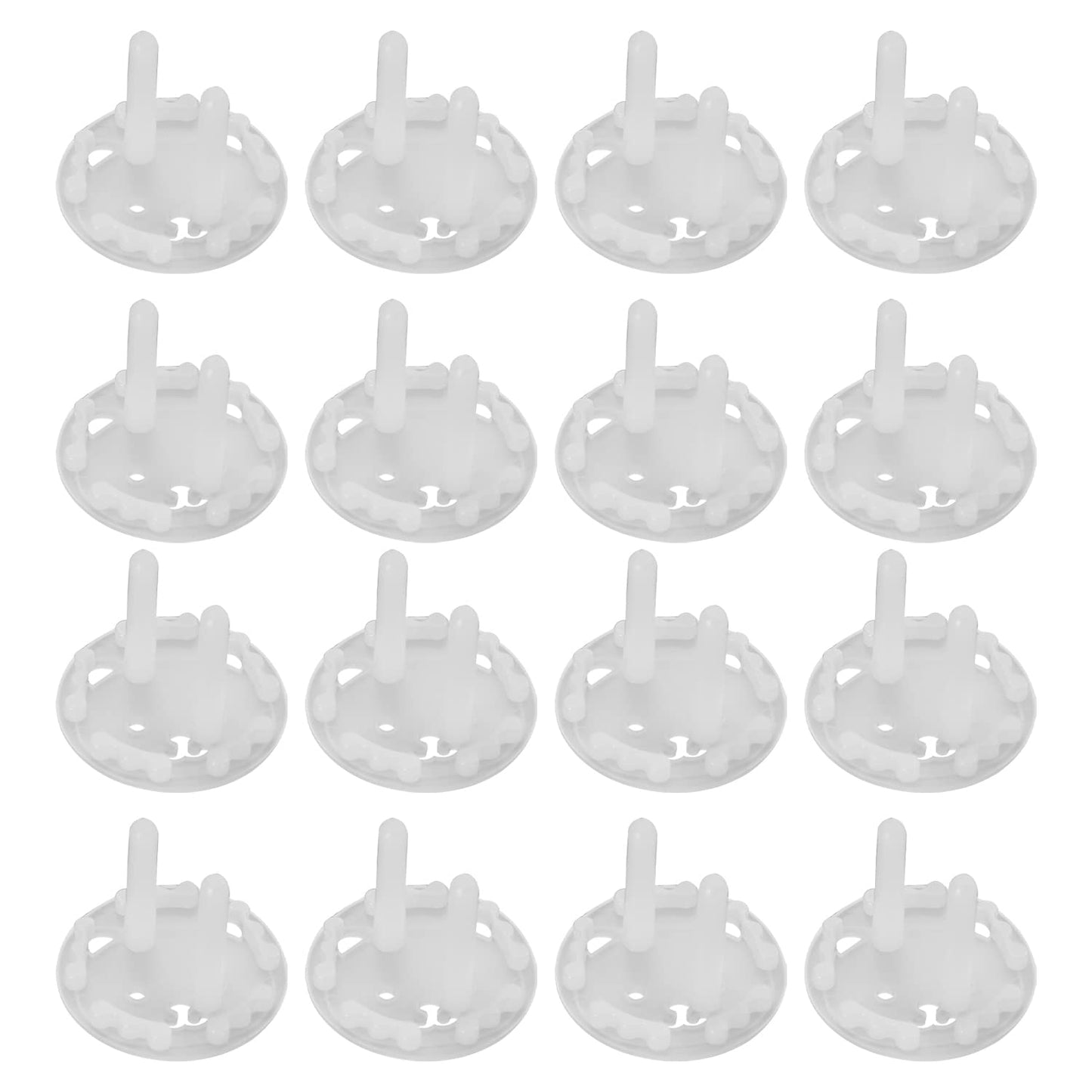 Fielect Outlet Plugs Covers Childproof EU Plug Protectors Electric Socket Cover Electrical Protector 2-Hole White 30Pcs
