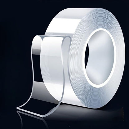 Double Sided Tape Heavy Duty 33FT 1.2in Removable Nano Tape Clear Strong Adhesive Mounting Tape for Poster Carpet Household (16.5 FT)