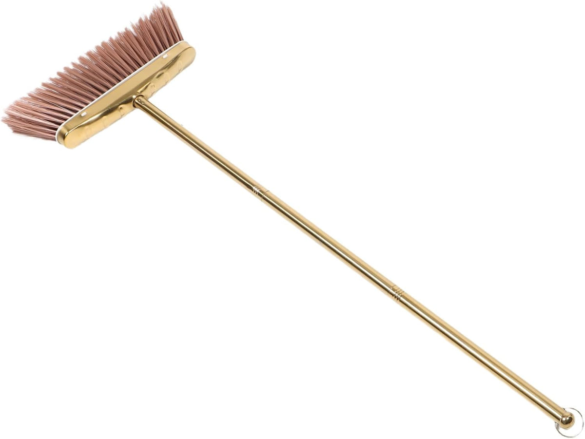 Zerodeko Heavy Duty Stainless Metal Outdoor Broom with Detachable Handle, Thick Sturdy Sweeping Broom for Outdoor and Damp Indoor Environments, Space-Saving Patio Cleaning Brush