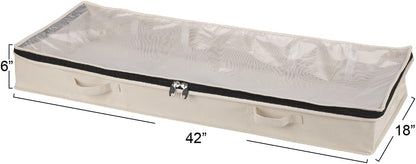 Household Essentials Cedarline 6‑Shelf Hanging Closet Organizer in Heavy‑Duty Cotton Canvas, Cream