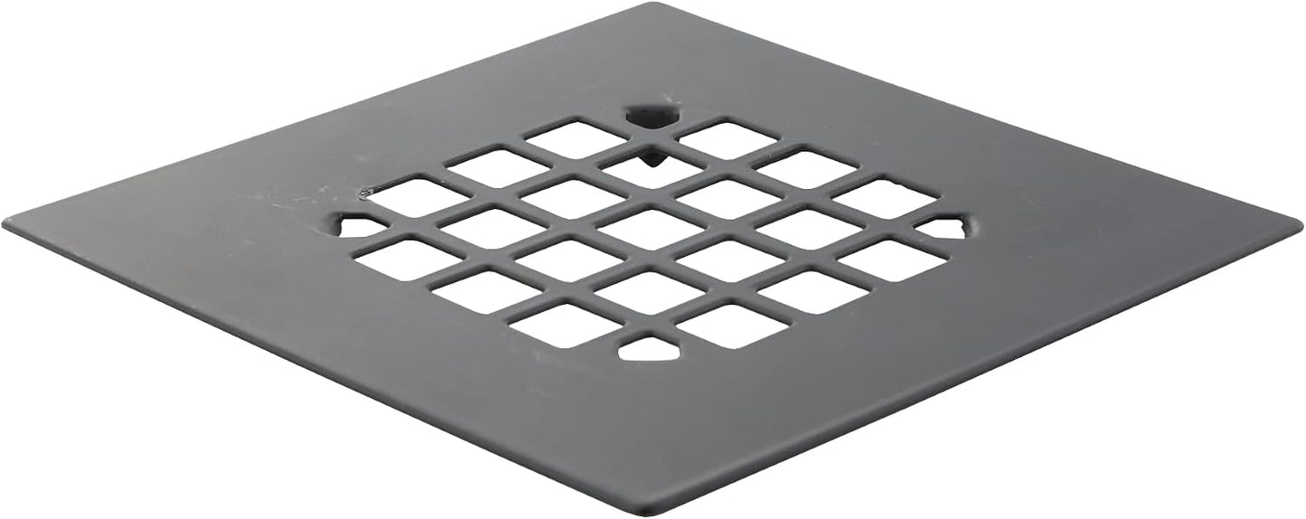 Danco Snap-in Shower Drain Cover with in-Drain Hair Catcher, 4-1/4" Round, White Strainer, (10533)