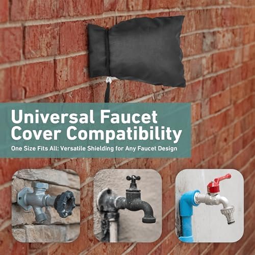 Home Intuition Outdoor Foam Faucet Covers for Winter Freeze Protection, 2 Pack