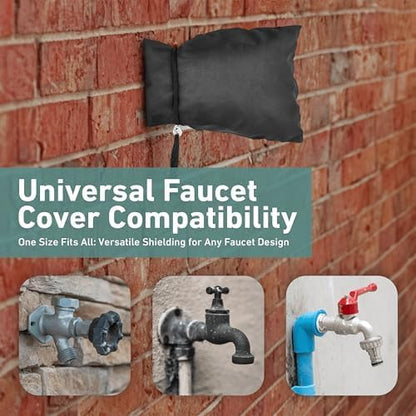 Home Intuition Outdoor Foam Faucet Covers for Winter Freeze Protection, 2 Pack