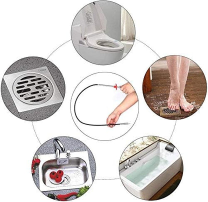 Drain Snake, Drain Clog Remover - Gutter Cleaning Tools Drain Cleaner for Toilet Sewer Shower Kitchen Bathroom Tub Clogged Drains Opener Cleaning Tool, Flexible Grabber Claw Pick Up Reacher (79 inch)