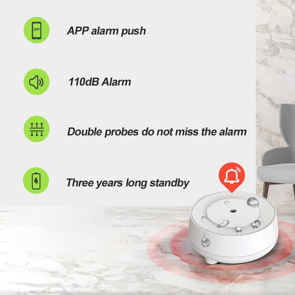 Water Level Leak Alarm with 16.4Ft 2 Sensors,120dB Strobe, Metal | 9V Battery-Powered, Dual Sensors Float Switch and Leak Probe, Adjustable Volume, For Sump Pump Dishwasher Under Sink Basement