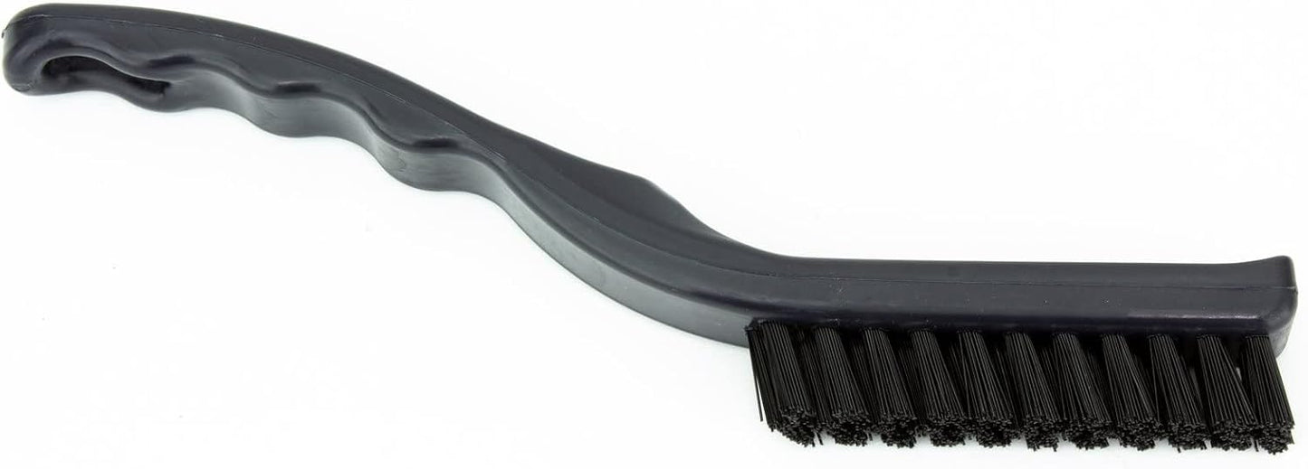 SPARTA Flo-Pac Grout Brush with Nylon Bristles, Scrubber with Handle for Bathroom and Kitchen Tile, 8", White