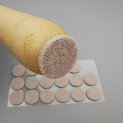 96 Pcs 2cm Round Felt Furniture Pads Non Slip Chair Leg Pads Self Adhesive Floor Protectors Bumpers Furniture Feet Stoppers Sticky Table Leg Pads for Wood Floors