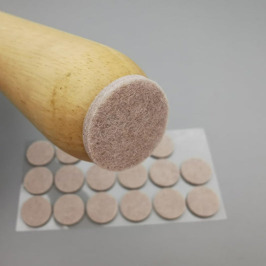 96 Pcs 2cm Round Felt Furniture Pads Non Slip Chair Leg Pads Self Adhesive Floor Protectors Bumpers Furniture Feet Stoppers Sticky Table Leg Pads for Wood Floors