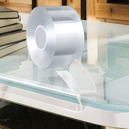 Clear Edge Protector 1.57 in. x 9.86 FT, 2mm Soft Self-Adhesive Furniture Strip, Transparent Table Edge Guard and Corner Bumper for Desk, Cabinets, Countertops, Home Safety