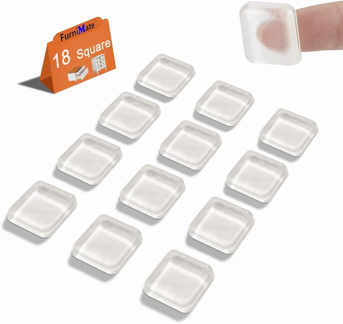 4PCS Long Furniture Bumpers - Wall Protector Guards, Fridge Door Stopper, 5.5x0.7x0.2inches