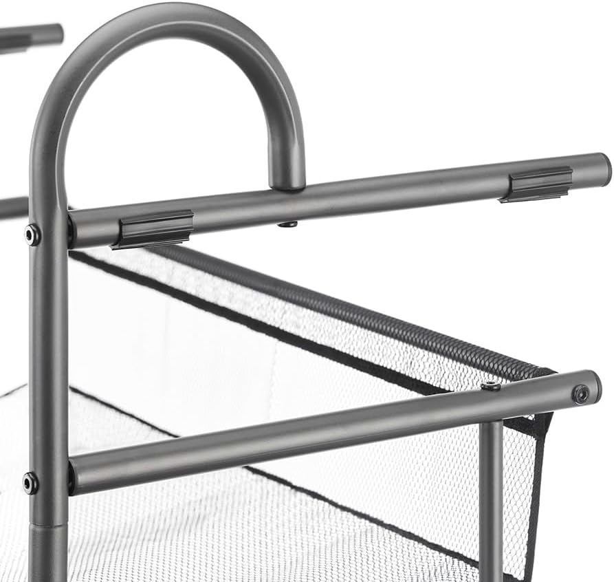 Whitmor 5 Section Closet Organizer - Hanging Shelves with Sturdy Metal Frame, White