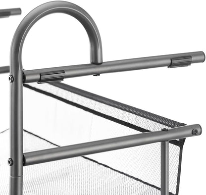 Whitmor 5 Section Closet Organizer - Hanging Shelves with Sturdy Metal Frame, White