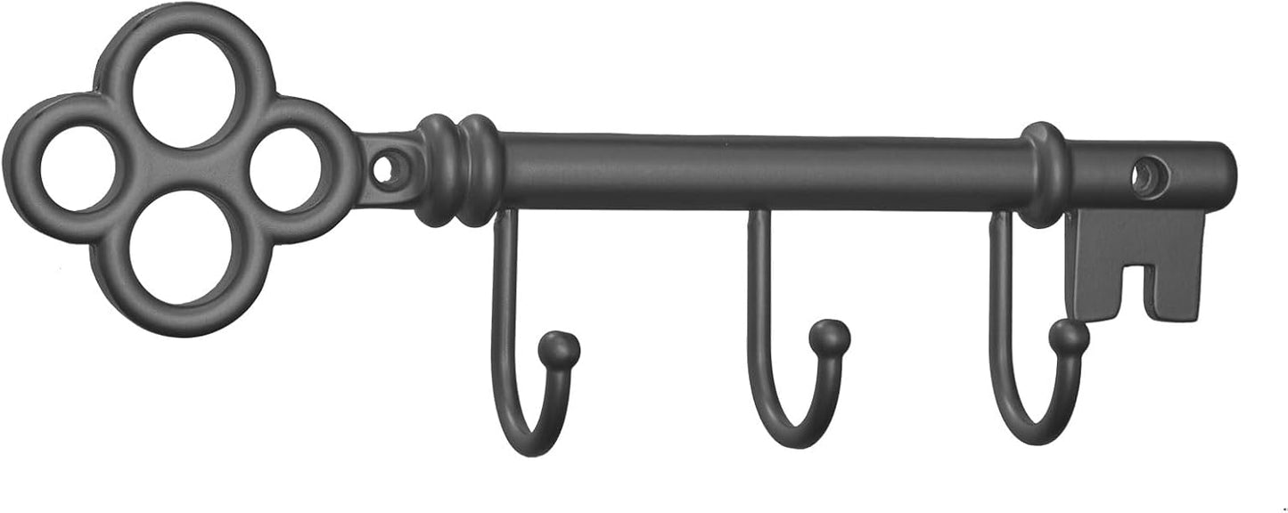 Classic Wall Mounted Key Holder Hook Rack, Vintage Key Rack for Entryway (Gold)