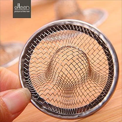 Sink Strainer 2Pcs Stainless Steel Metal Mesh Sink Drain Strainer Large Wide Brim 3.5" Diameter for Most Kitchen Sink Bathroom Bathtub Shower Room Balcony Drains