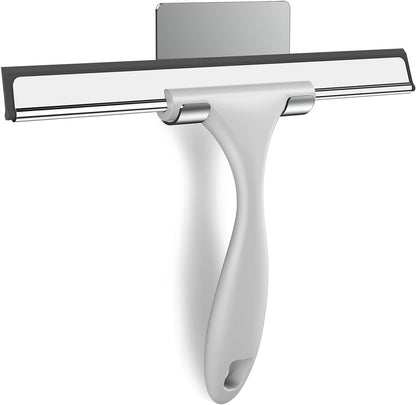 SetSail Squeegee for Shower Glass Door Stainless Steel Shower Squeegee for Glass Doors All-Purpose Window Squeegee for Tile Shower Walls, Sink, Mirror, Bathroom, Car Window Cleaning 10 Inches