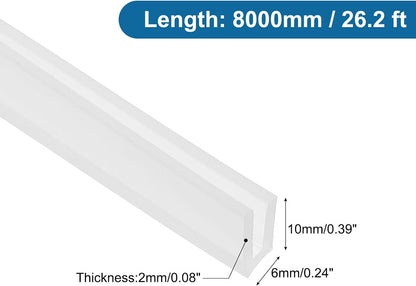 PATIKIL U Channel Edging Trim, 26Ft Sheet Metal Edge Guard Protector Rubber Edge Trim Air Sealed Seal Strip, 5/64" Slot, Fits 1/16"-5/64" Edge, 9/32" x5/128 x5/32