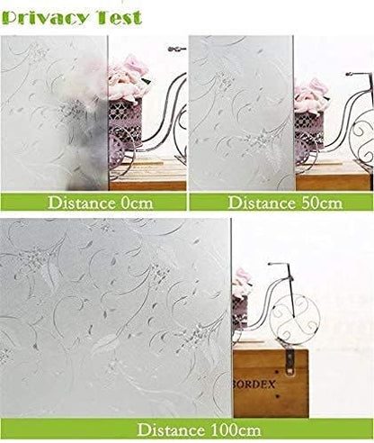 Niviy Window Privacy Film Static Cling Non-Adhesive Window Film Frosted Glass Bathroom Door Decoration Privacy Covering (17.7"x 78.7")