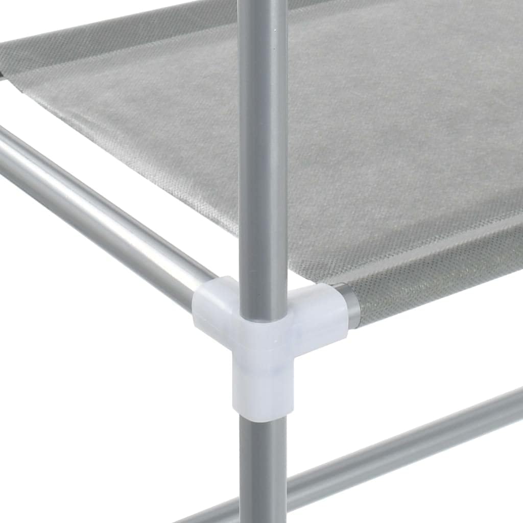 vidaXL Storage Shelf, 3-Tier Washing Machine Storage Rack, Above Washer Dryer Organizer Stand, Freestanding Bathroom Storage Rack, Silver