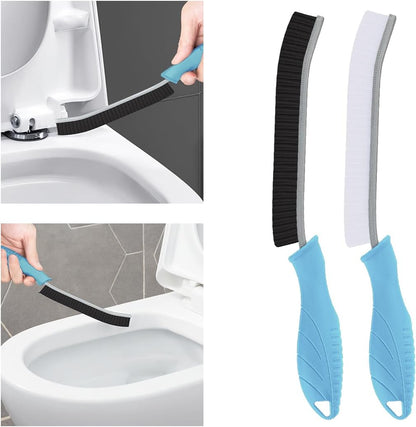 TQRR Toilet Brush, 4Pcs Bathroom Cleaning Brush, Toilet Scrubber, Deep Toilet Bowl Brush with Hanging Hole, Multifunctional Gap Cleaning Brush, Bristles for Kitchen Sinks, Tub,Shower (4, Purple)