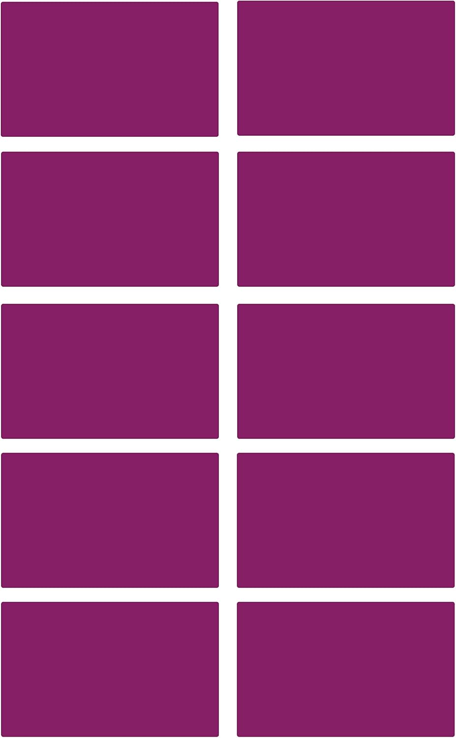 Royal Green Color Coded Label Self Adhesive Rectangular Stickers Labels to Write On 2x1.2 inch, 50 Pack (Neon Red)