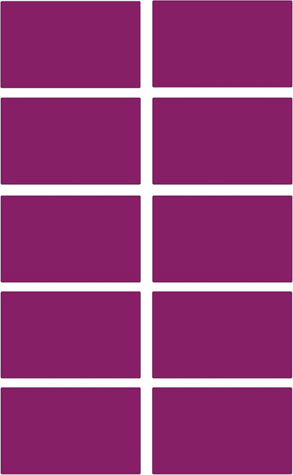 Royal Green Color Coded Label Self Adhesive Rectangular Stickers Labels to Write On 2x1.2 inch, 50 Pack (Neon Red)