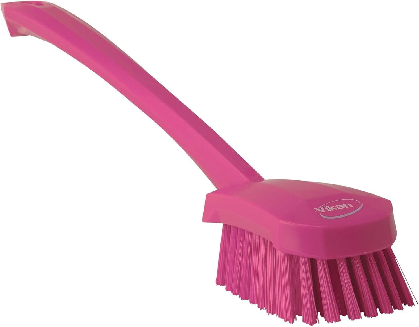 Vikan-41863 Long Handle Brush, 16"L, Stiff - Blue