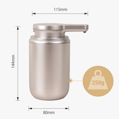 LAOPAO Automatic Soap Dispenser, Foaming Hand Soap Dispenser for Bathroom Kitchen ABS Rechargeable Touchless Hand Soap Pump 10oz, Xmas Gift, Light Silver Plastic