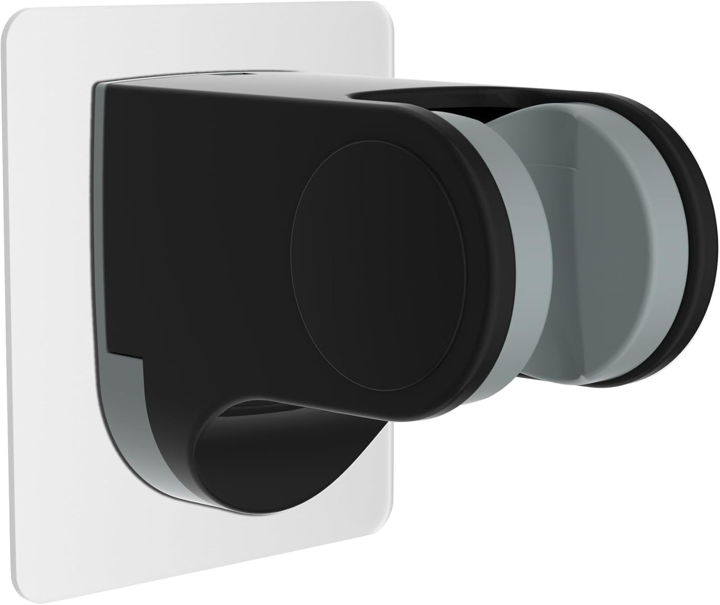 Hibbent Shower Head Holder, Strong Adhesive, Waterproof, Height Adjustable, Wall Mount, No Drilling, Matte Black