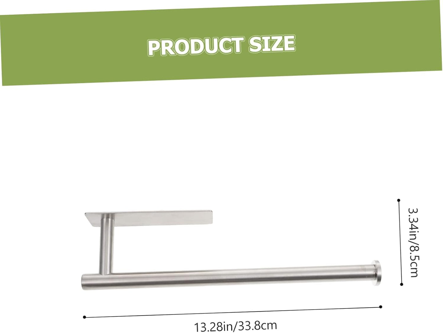 Mobestech Nail-Free Wall-Mounted Stainless Steel Towel Rack for Kitchen 1-Piece Cleaning Cloth Holder Space-Saving Organizer for Home Use