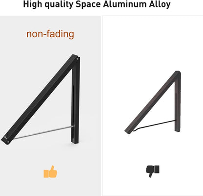 Drying Rack Wall Mounted Clothes Hanger Folding Wall Coat Racks Aluminum Home Storage Organiser Space Savers