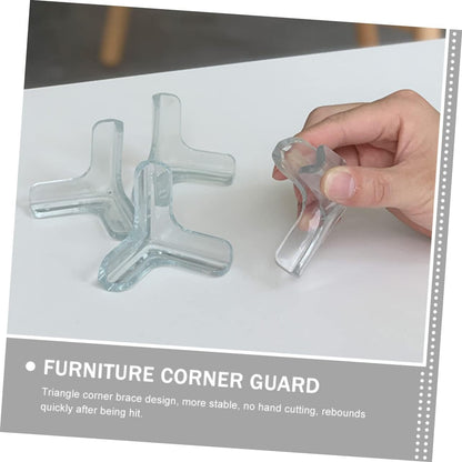 10 Pcs Clear PVC Corner Protectors Anti-Collision for Bed Frame Baby Proof Edges Covers Furniture Corner Guard