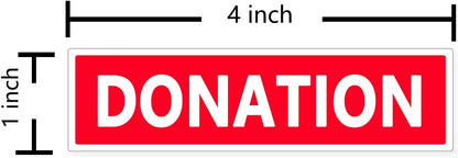 Donation Stickers,4X1 Inches Red Color-Coded Moving Labels,160 Pcs Per Pack
