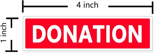 Donation Stickers,4X1 Inches Red Color-Coded Moving Labels,160 Pcs Per Pack