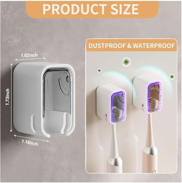 Wall-Mounted Toothbrush Holder with Toothpaste Squeezer, 4-Pack | Strong Self-Adhesive, With Cover, Family Toothbrush Head Organizer, Includes Toothpaste Squeezer