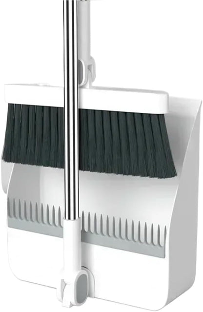 2PCS/Set Broom and Scoop Set Folding Dustpan High-end Bathroom Water Wiper to Sweep Brush Garbage Squeegee Home Cleaning for Home Kitchen Shop(Blue-2PCS)
