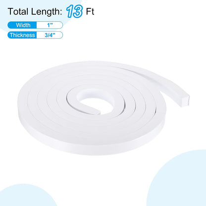 PATIKIL Weather Stripping Door Seal Strip, 3/8 Inch x 1/4 Inch x 32 Ft Self Adhesive Soundproof High Density Foam Tape Insulation for Door Window Air Conditioning, White - Colors B