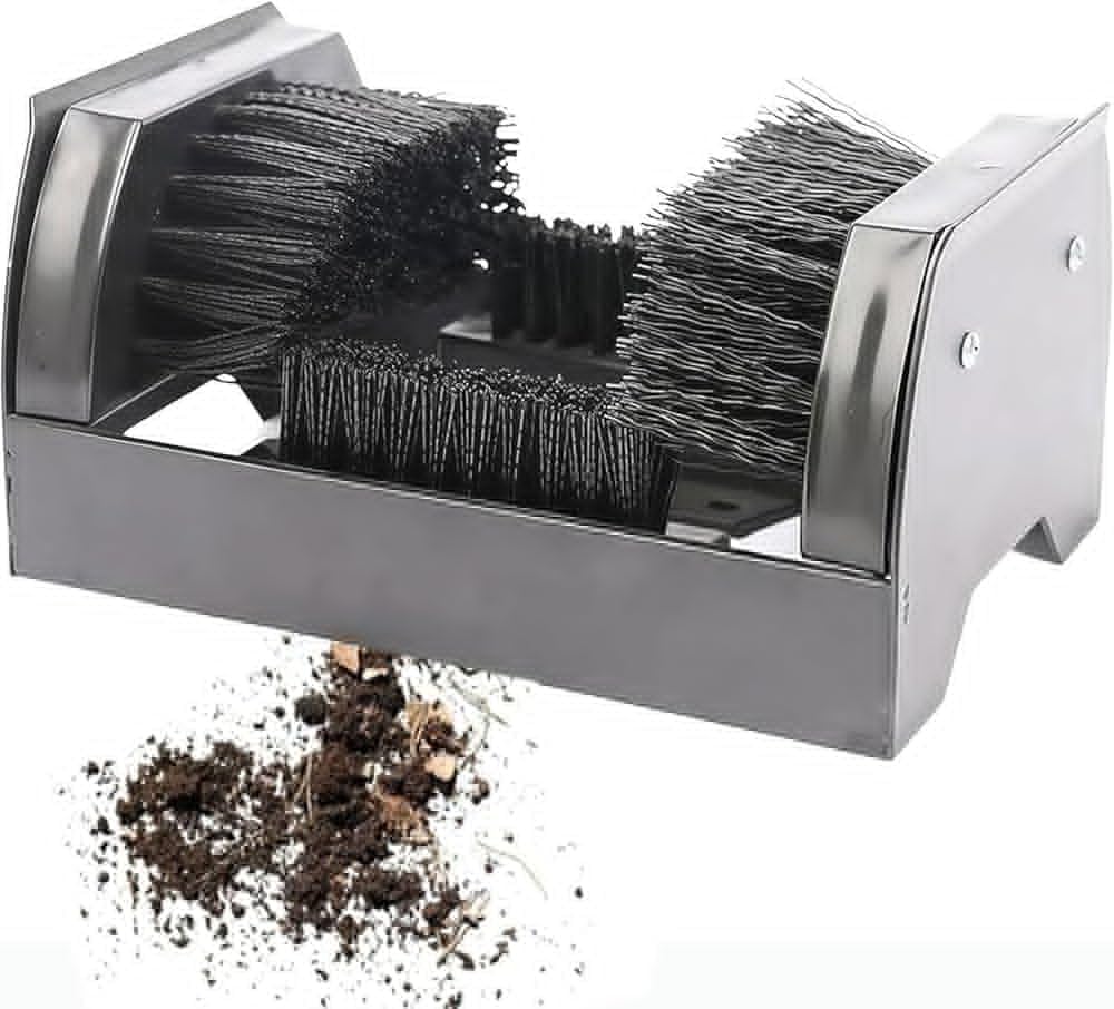 Heavy Duty Outdoor Boot Scraper - Floor Mounted Shoe Mud Cleaner for Entryways, Patios, and Garages - Durable, Easy to Use, Essential for Mud Removal
