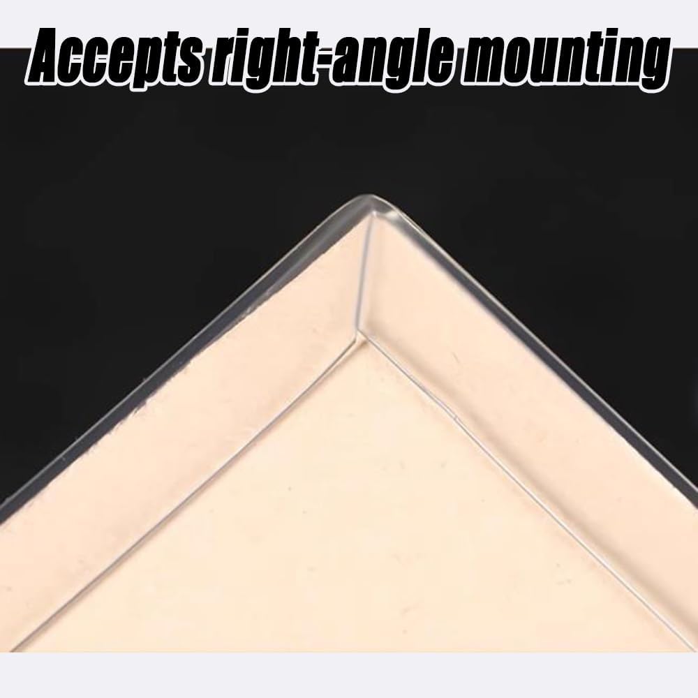 Silicone Edge Protector Clear Glass Guards U-Shape Channel Edge Trim Bumper Strips Tempered Glass Edge Guards Baby Proofing for Panels Table Corners(10-11mm)