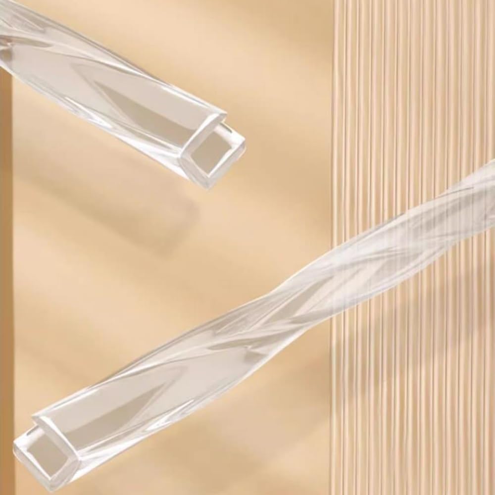 Clear Edge Banding U-Shape Edge Trim Transparent Sealing Strips Glass Tables Edge Protector Scratch-Proof Channel Edge Trim for 0.02-1inch Thick(2m-6.5ft 2-3mm(0.08-0.12in))