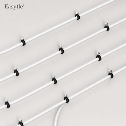 200 Pcs Cable Clips 4/6/8/10mm Nail in Cable Clips Cable Wire Clips Cable Tacks Coax Cable Clips Speaker Wire Clips Cable Nails for Cords Wall Wire Clips RG6 RG59 CAT6 RJ45 Ethernet Cable Clips Black