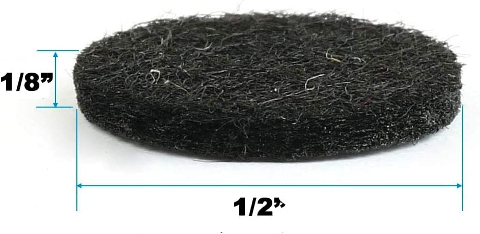 Black Self Adhesive Felt Bumpers 1/2" Diameter and 1/8" Thick (48 Pack), Round | 48 Pack, Round self adhesive felt pads