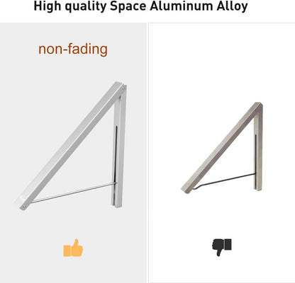 Drying Rack Wall Mounted Clothes Hanger Folding Wall Coat Racks Aluminum Home Storage Organiser Space Savers