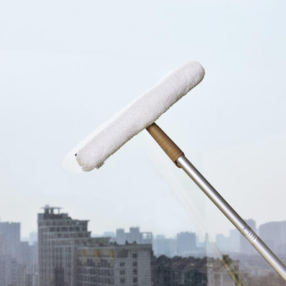 13-Inch Window Washer Sleeve, Microfiber Squeegee Sleeve Refills for 11-12 inch Window Cleaner Scrubber - 2 Packs, White