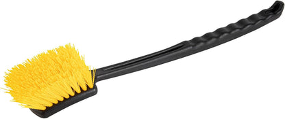 Restaurantware-Clean Tek Professional 10.24 Inch Utility Brush, 1 Heavy-Duty Scrub Brush - Plastic Bristles, Ergonomic Handle, Black Plastic Cleaning Scrub, Ideal for Indoor and Outdoor Cleaning