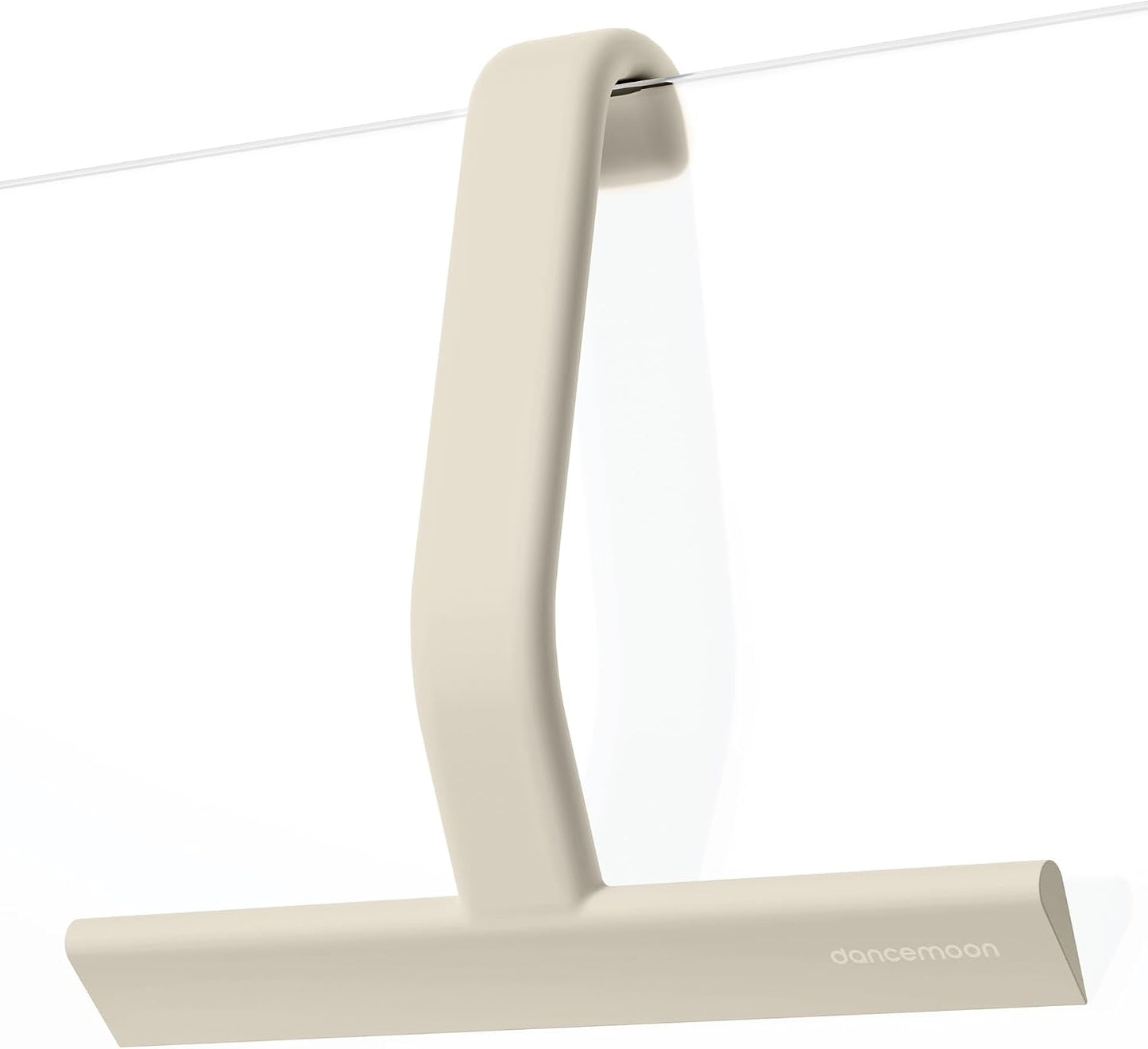 dancemoon JustHang Shower Squeegee for Glass Doors, All-One-Piece Award-Winning Silicone Squeegee with Built-in Hook for Bathroom, Window, Mirror, Tile Wall,Car, Streak-Free Cleaner Tool,10-Inch Black