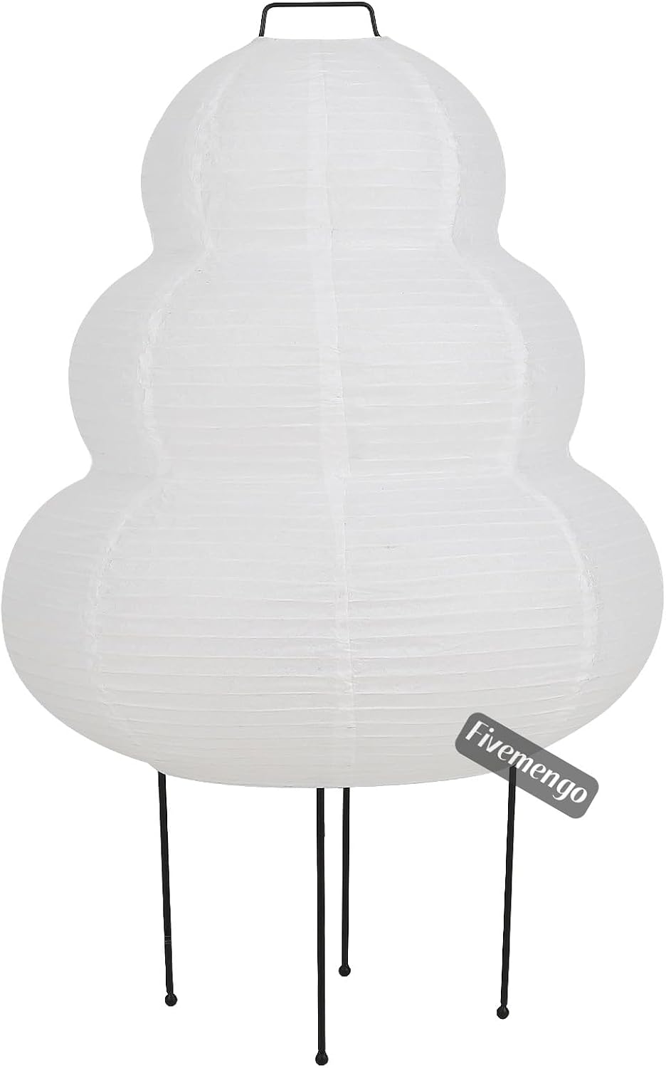 Paper Floor Lamp, White Rice Paper Lantern Lights with 3CCT Bulb, Japanese Japandi Wabi Sabi Cozy Lantern Noguchi Floor Lamp for Bedside Nightstand Bedroom Office Living Room, 1 Pack