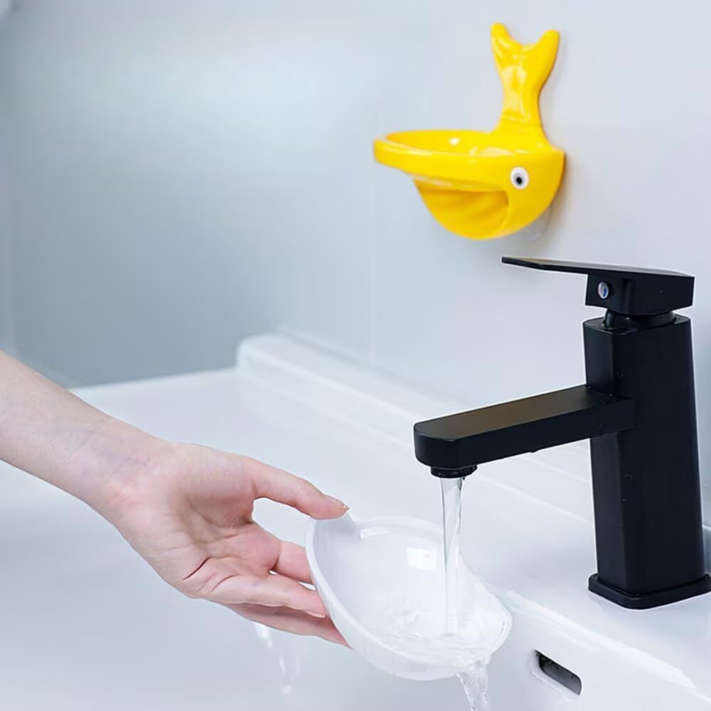 Soap Dish Holder for Shower Bar Double Layer Cute Lotus Shape Adhesive Tray Sink Wall Mounted Shampoo NO-Drilling Self Draining Hanging Saver Rack Plastic Bathroom Bathtub Kitchen，Pink