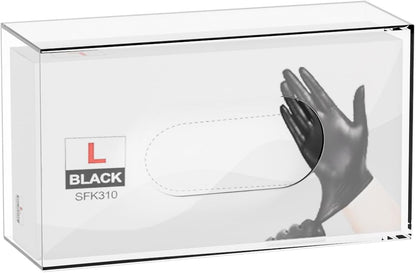 Yieach Acrylic Glove Holder for Wall Mount With Adhesive,No-Drill Latex Glove Box & Dispenser,Disposable Medical Rubber Glove Holder on Wall & Hanging Hospital Hair Net,Mask,Gloves Rack,Clear,1 Pack