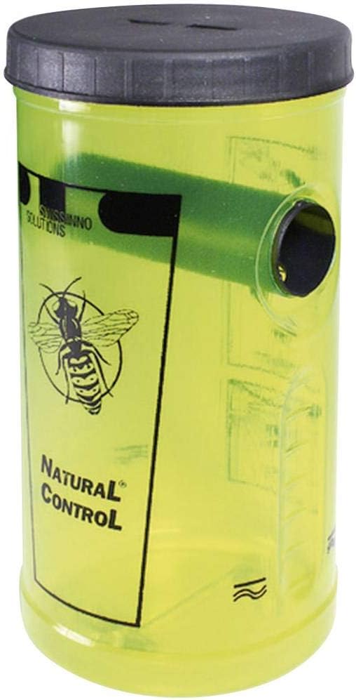 SWISSINNO Wasp Trap Control Secret - Reusable Outdoor Wasp Catcher for Gardens, Patios and Camping - Easy to Use and Clean - Includes Hanging Cord - 1 Trap