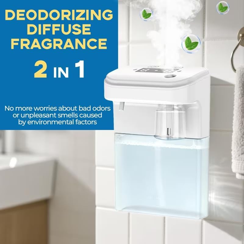 Automatic Soap Dispenser Touchless,Rechargeable Foaming Soap Dispenser,15oz/420ml Smart Hand Soap Dispensers,4-Level Adjustable,Wall Mount for Bathroom Kitchen Dish Soap